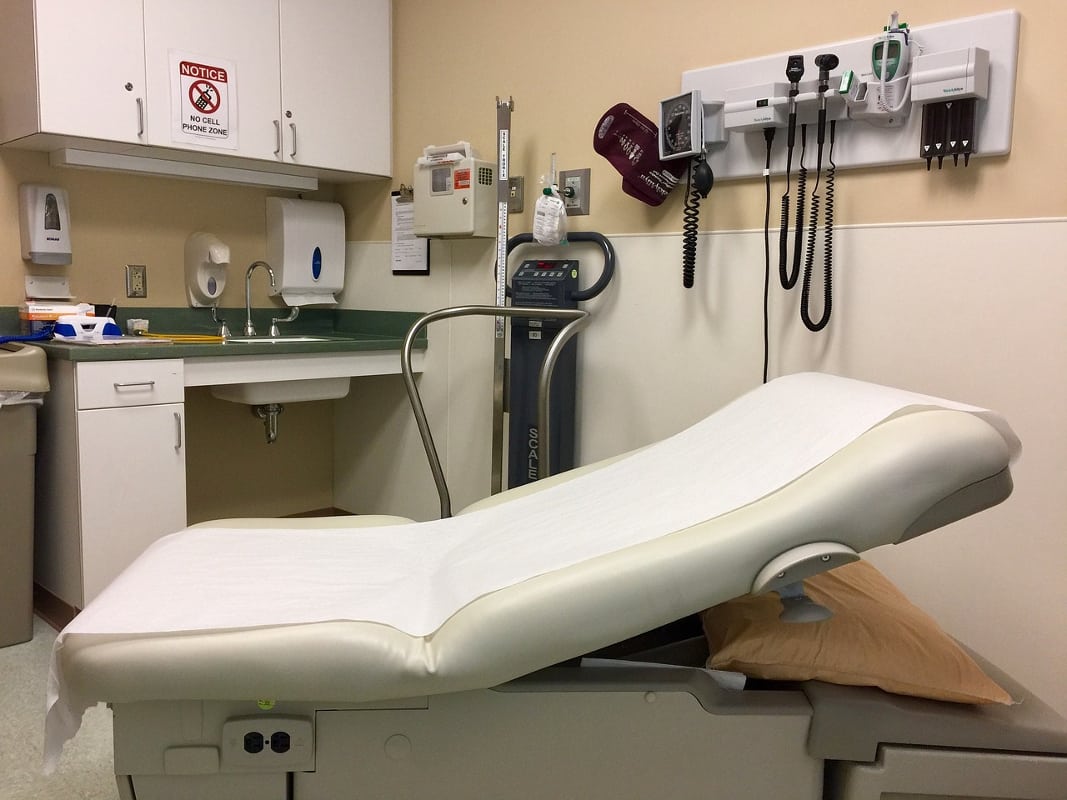 empty patient room at doctor office